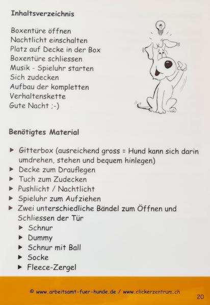 Trainingskarten Kreative Hundetricks "Gute Nacht"